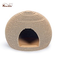 Round Cardboard Cat Scratch House Cat Condo From Kinchla Factory